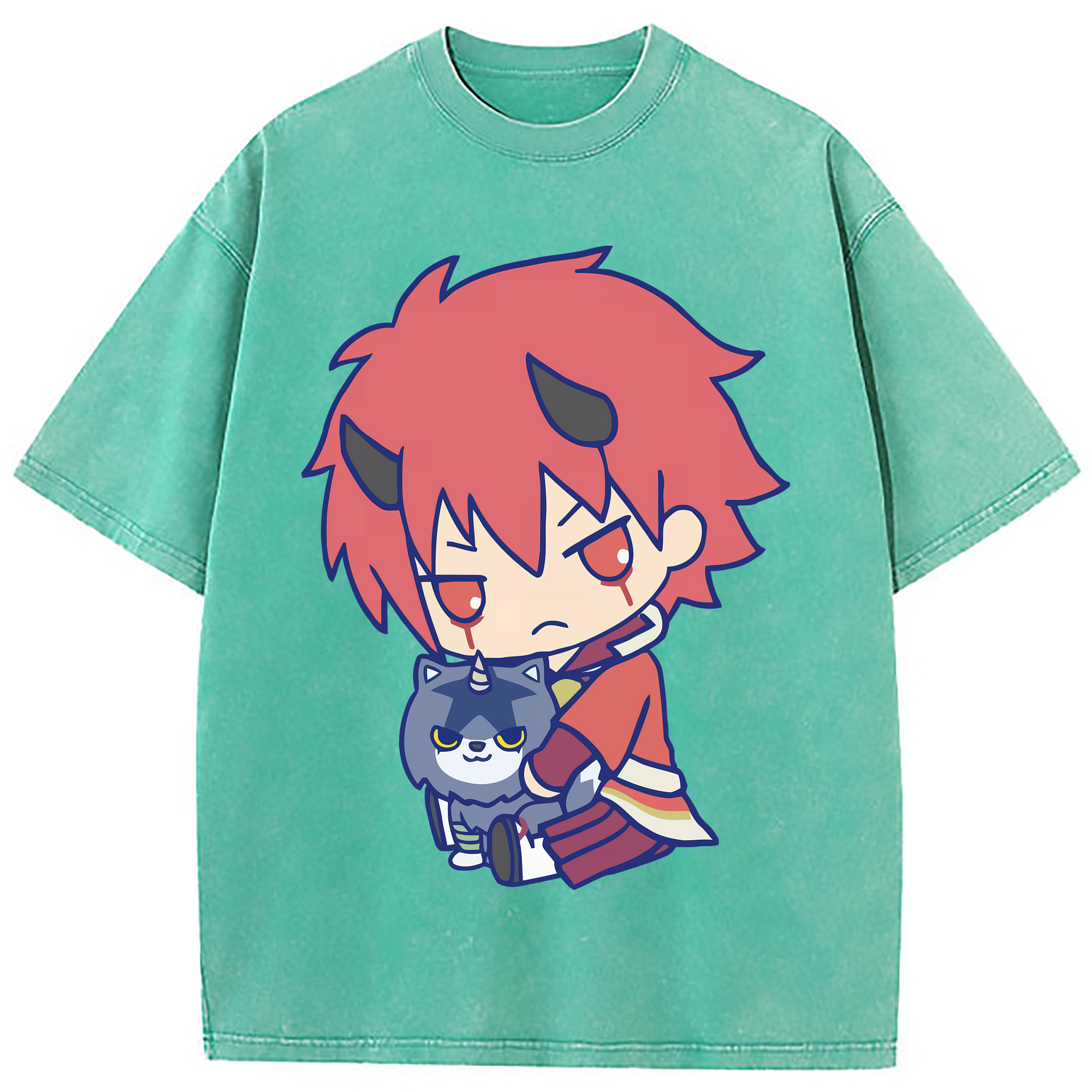 （画像用） 転スラ Regarding Reincarnated to Slime 綿100% ヴィンテージ風 半袖Tシャツ（フロントプリント）